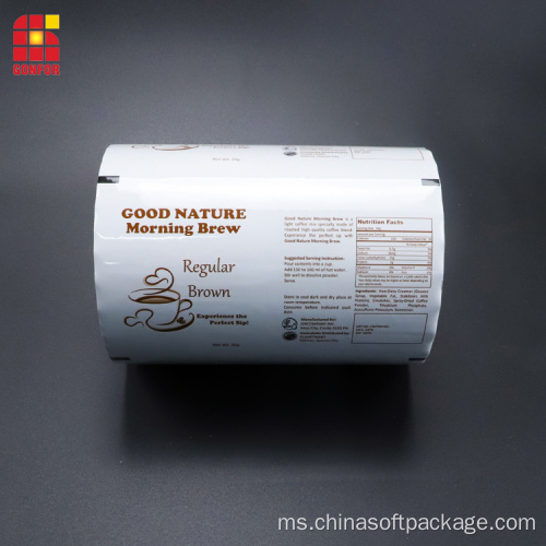 Laminating aluminium foil roll films